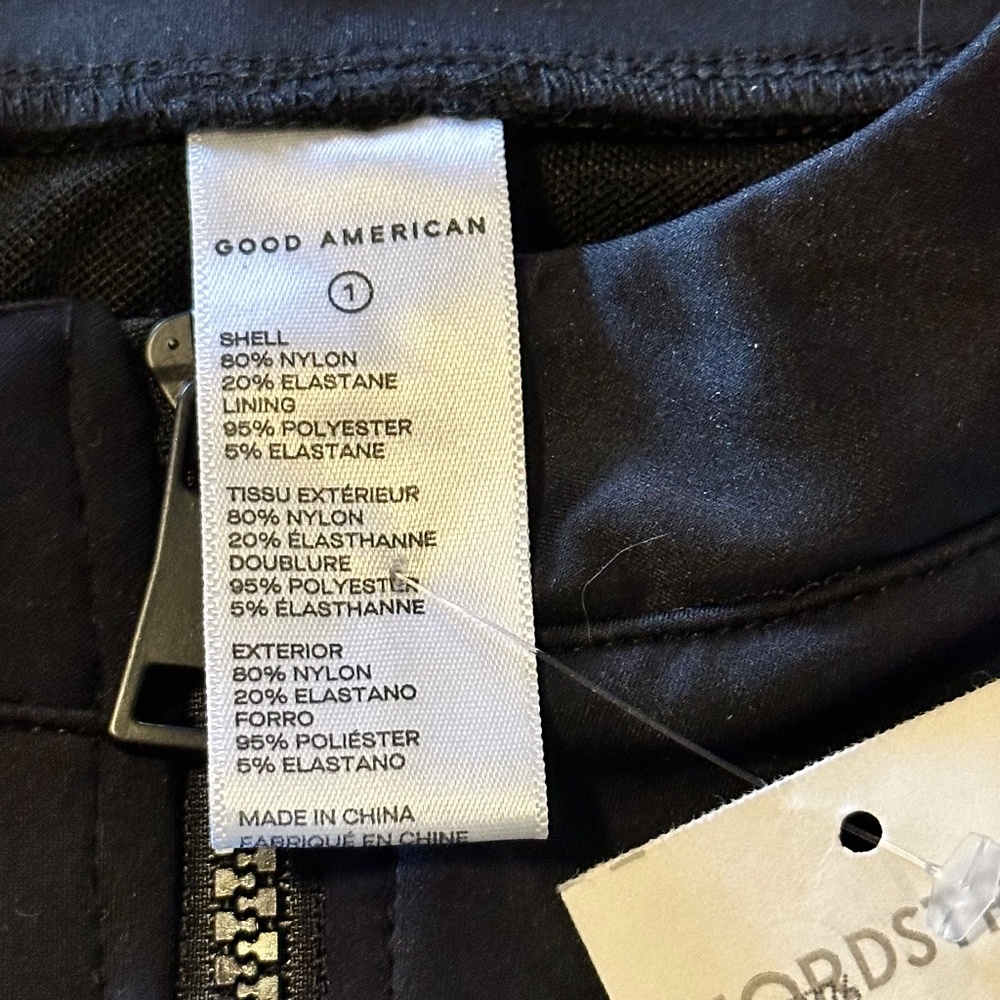 Good American Compression Zip Up Bike Suit Black Onesie Bodysuit Size Small - Picture 8 of 10